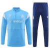 Olympique de Marseille Sweat d'Entraînement Quarter-Zip 2023-24 Bleue Pour Enfant